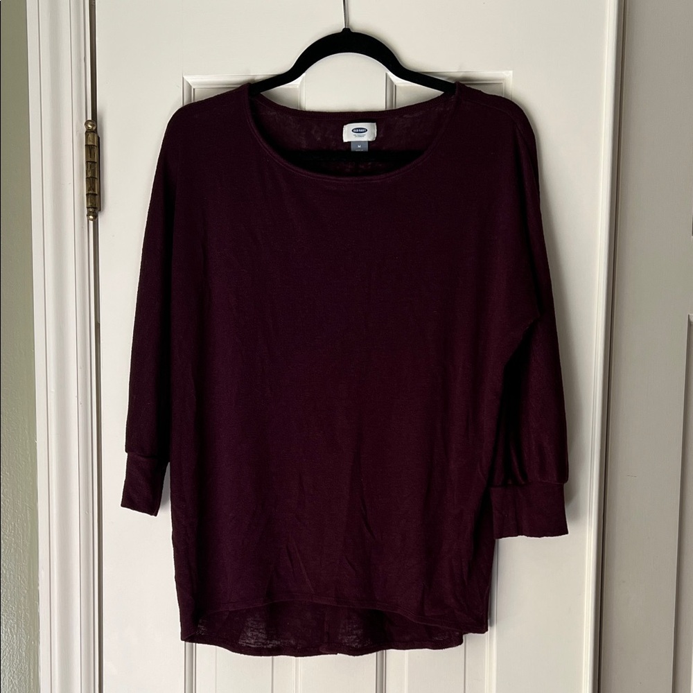 Old Navy Deep Burgundy Long Sleeve Top